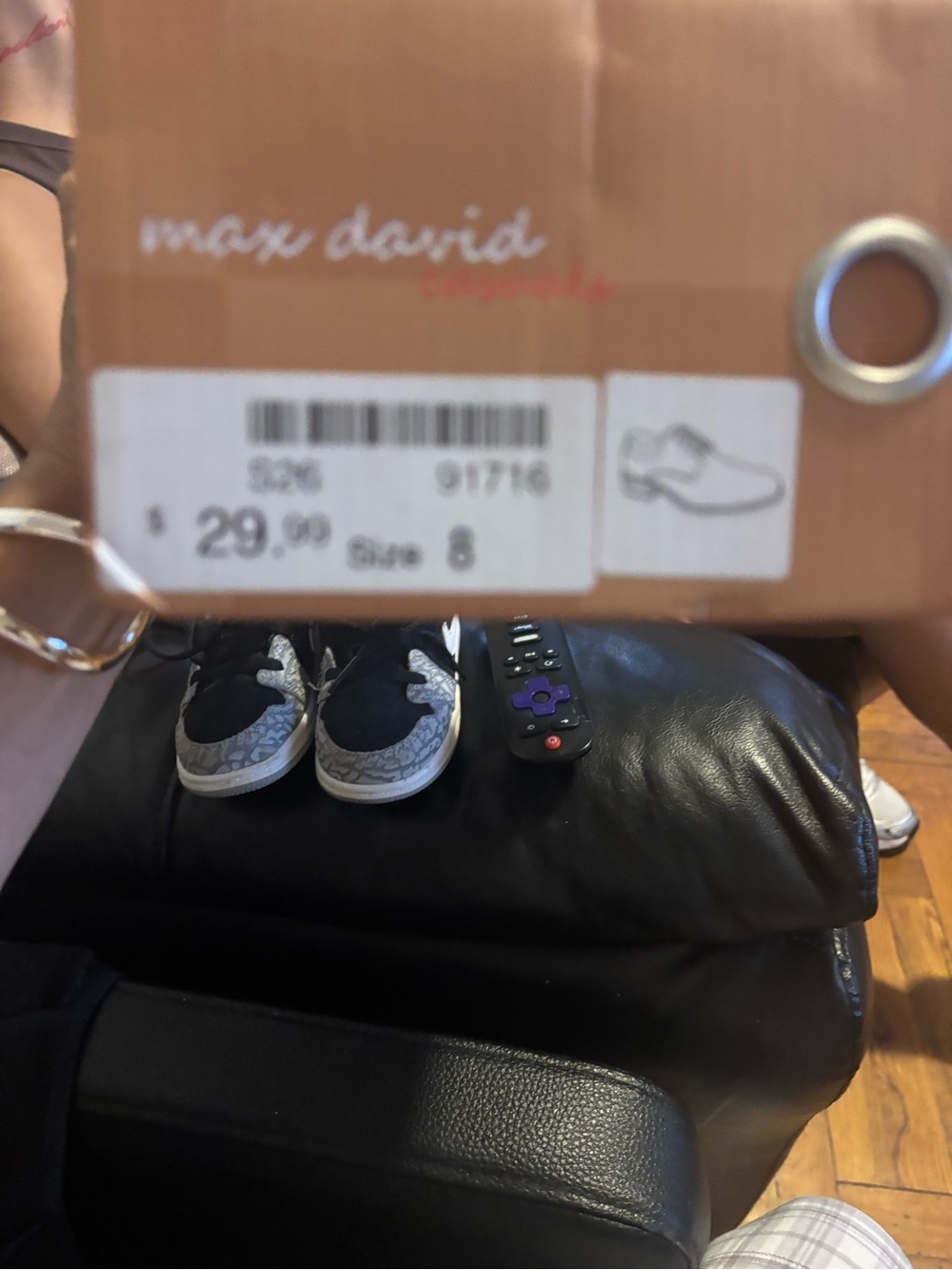 Max David Kids Black and Gray Sneakers